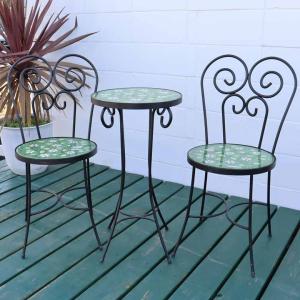 イタリア テーブルセット 風景 ガーデンテーブル チェア 5点セット