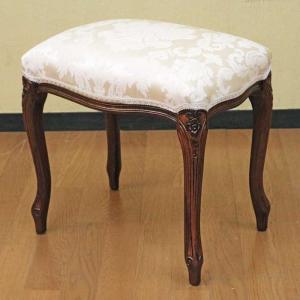 イタリア製 スツール ストライプ グリーン 猫脚 木製 完成品