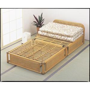 アジアン家具 籐(ラタン)シングルベッド、フレームのみ アジアン