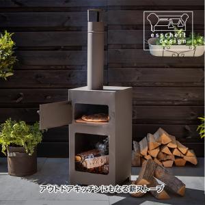 エッシャート デザイン ピザオーブン付き テラスヒーター 薪ストーブ