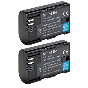 2個セット Canon キヤノン LP-E6N 互換バッテリー EOS 7D Mark II 等