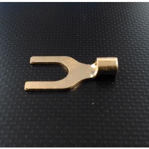 スピーカーケーブル用 金めっき圧着端子（Y型／Yラグ／F型） 8個セット