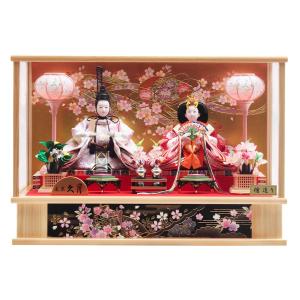 久月 雛人形 ひな人形 お祝い ケース飾り 親王飾り ケース入り ガラス