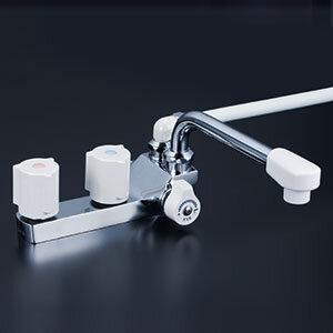 KVK KM13N2SL KVK ソーラー2ハンドル混合栓併用形 : 蛇口屋 - 通販