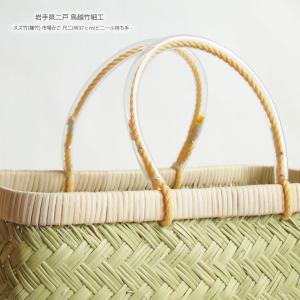 岩手県鳥越地区の竹細工 スズ竹 篠竹 市場かご 尺四 W44cm ビニール