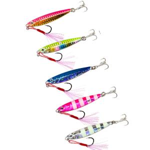 メタルジグ 30g 5個 40g5個 計10個セット アシストフック付き : OHF