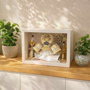 吉徳大光 五月人形 ガラスケース飾り 金太郎 童 子供大将 武者 503-265