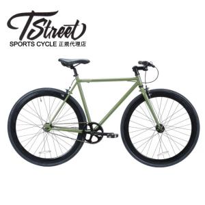 自転車 T-STREET 700C-1SP マットブラック フレームサイズ：480〜540mm