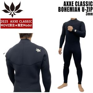 AXXE Classic：メンズ 3mm フルスーツ オールジャージ バックジップ