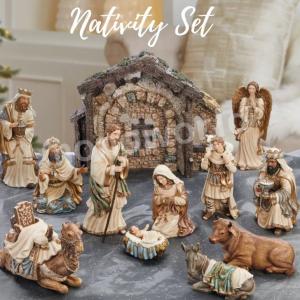 キリスト降誕セット 置物/イエス様/キリスト像/置物/クリスマス/the