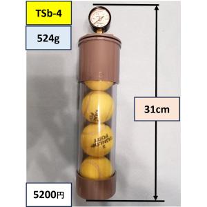持ち運び用テニスボール圧力容器（ボール4個収納） : あつめる君