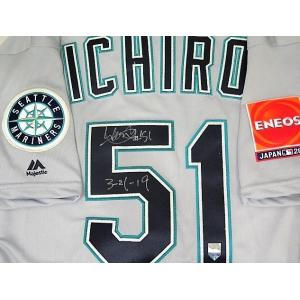 MS】イチロー直筆サイン#51シアトルマリナーズ本物公式試合用
