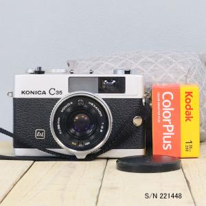 中古】【保証付 】 コニカ KONICA C35 Flashmatic S/N 250649（ケース