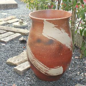 ポイント15倍]信楽焼 大きな 花瓶 刷毛目 25号 おしゃれ 大壺 つぼ