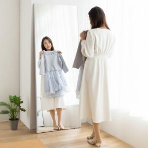 ニトリ（NITORI） 大型立掛けミラー(幅90×高さ180cm ホワイト) 鏡