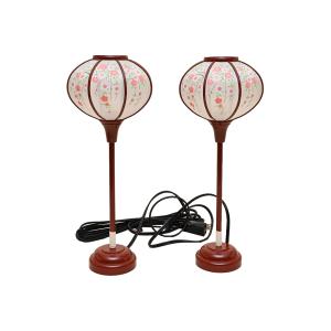 雛人形 お雛様 雪洞 ぼんぼり 単品 コード付 31cm 丸梅31 赤 樹脂製