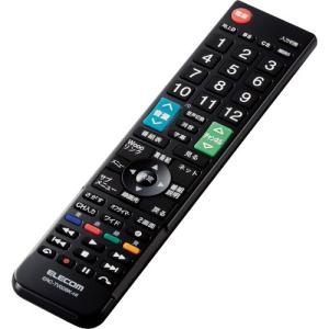 エレコム テレビリモコン 東芝 レグザ Netflix／YouTube対応 ブラック