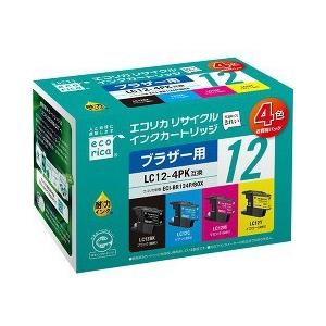 エコリカ ブラザー 4色パック LC12-4PK ( 1セット ) : 爽快ドラッグ