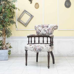 アンティーク アームチェア ロココ調 シングルソファ ソファー 肘掛け