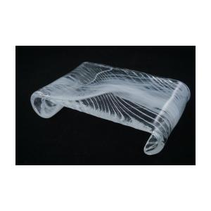 青山硝子 羽衣まな板皿 HG-100 ガラス食器 盛台 盛付皿 寿司下駄 和