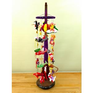 さげもん型つるし雛 (中) 35細工さげ二連毬つるし飾り 雛人形さげ飾り