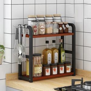 下村企販 調味料ラック 幅40cm 木棚 出窓シェルフ （ スパイスラック