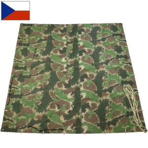 スウェーデン軍 トライアングル テントシート カモフラージュ USED