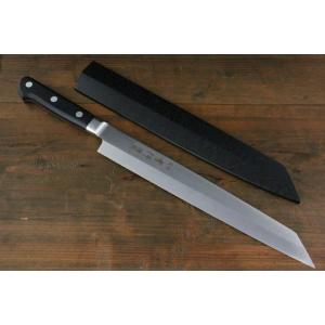 誠貴作 柳刃包丁 刺身包丁 閃光 VG10 ダマスカス 300mm 水牛八角 黒檀