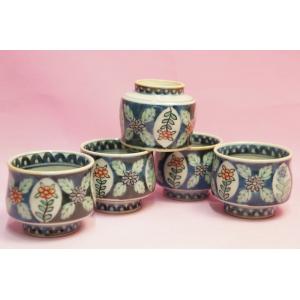 六代 佐藤走波 染錦草花文 湯呑み : 食器のみつはた - 通販 - Yahoo