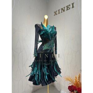 社交ダンスドレス 競技 デモ ダンス衣装 ラテンドレス モダンドレス