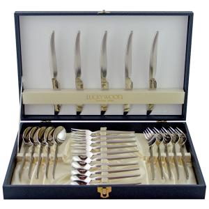 SAKS カトラリーセット ナイフフォークスプーン 5人用 25pc Saks