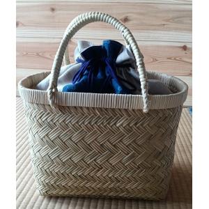 岩手県鳥越地区の竹細工 岩手県二戸 鳥越竹細工 スズ竹 市場かご 尺(底