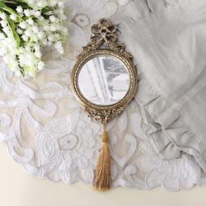 SALE30%OFF) リボン ウォールミラー オーバル ミラー ゴールド 壁掛け