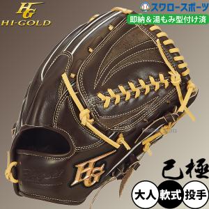 己極 野球 ハイゴールド 軟式グローブ グラブ SRダークブラウン