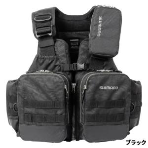 シマノ ライフジャケット ゲームベスト フリー リアルブラック VF-024U