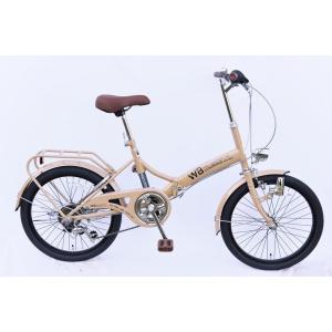 ラグジュリアス206折りたたみ自転車（色：カフェ）(ウエルビーサイクル