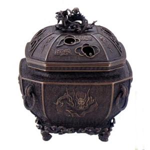 香炉 香立て｜ 雉香炉 ｜三枝惣太郎作 鉄製 小判台付 化粧箱入【高岡