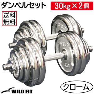 WILD FIT（ワイルドフィット） ダンベルセット 40kg クローム / 筋トレ