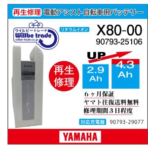 YAMAHA（ヤマハ） 電動自転車 バッテリー 90793-25120 (X80-22)（2.9