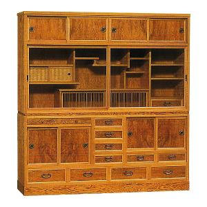 茶箪笥 茶棚 和茶棚 銀河 FK-307 幅85.5cm 欅 ケヤキ : 戸田家具