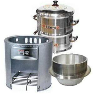 餅つき道具 カマド3点セット) ホームカマド42cm HK-42S 羽釜33cm 長生