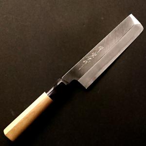 堺宏之作 白鋼 霞仕上げ 水牛桂柄 柳刃包丁 240mm(8寸)（刺身包丁