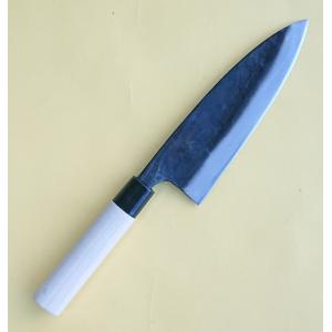 堺宏之作 白鋼 霞仕上げ 水牛桂柄 出刃包丁 150mm(5寸) 日本製 堺市