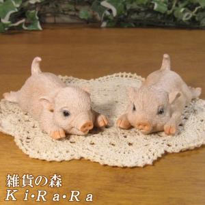 エンジェルピッグ 豚 天使 大人可愛い ブタ 置物 オブジェ ブラック 黒