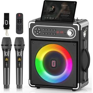 スピーカーセット 拡声器 ワイヤレスマイク2本 Bluetooth 5.0対応 高