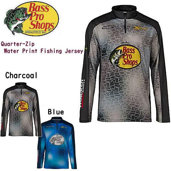 バスプロショップス Bass Pro Shops Quarter-Zip Water Print Fishing