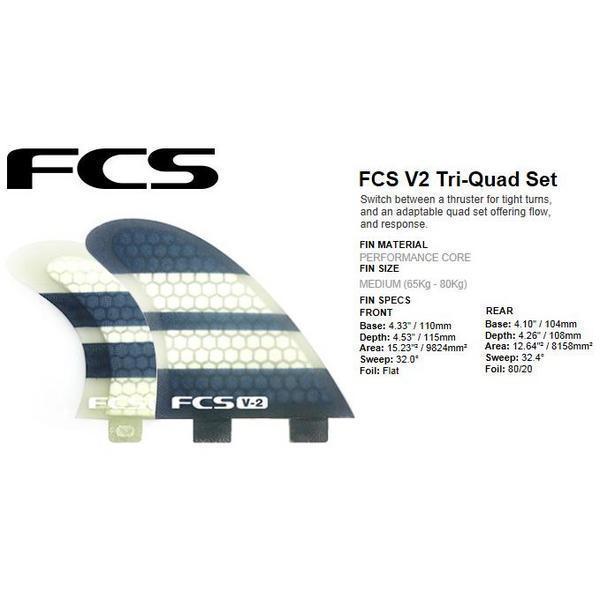送料無料SALE△FCS V2 PC TRI QUAD FINSET : セモンクロワ - 通販