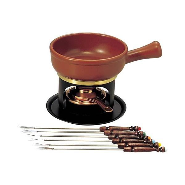 新光金属 ミニ チーズフォンデュセット T-100 陶器鍋付 : cocoatta