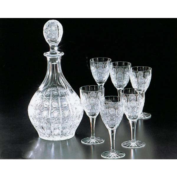 ボヘミアグラス 500PKカット ワインセット （ワインデカンター1個