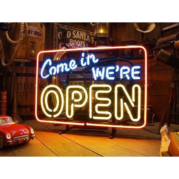 アメリカン レトロ 【即納】【在庫あり】 Come in WE'RE OPEN ネオン管